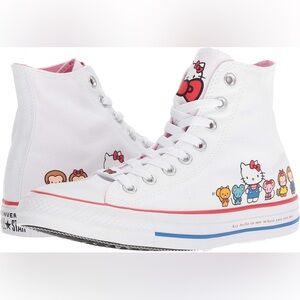 Women’s Converse All Star High-Top Sneakers with Hello Kitty Design Women’s 8.5
